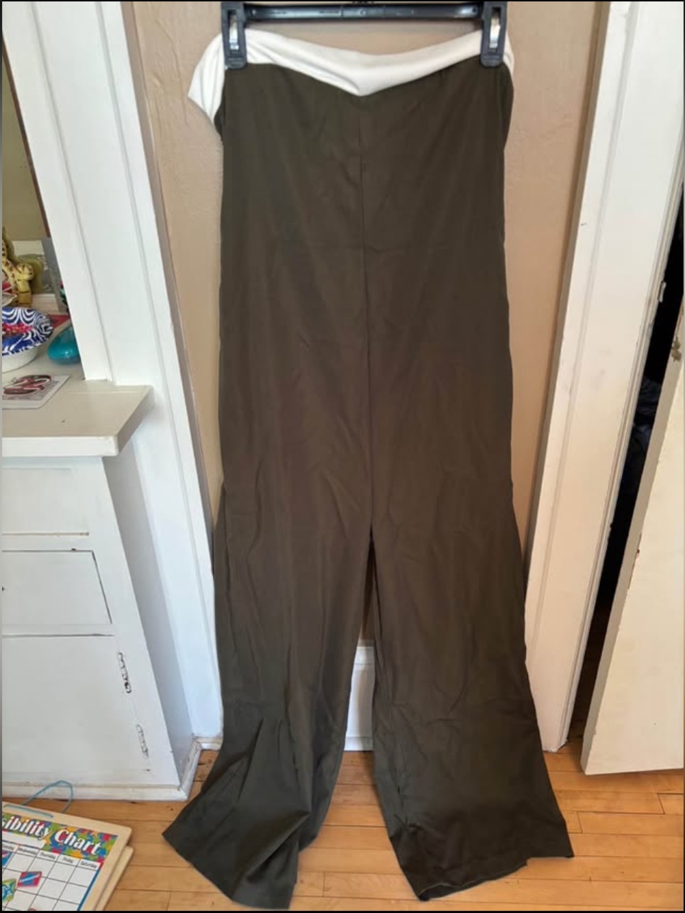 NWOT Women's Olive Wide-Leg Jumpsuit